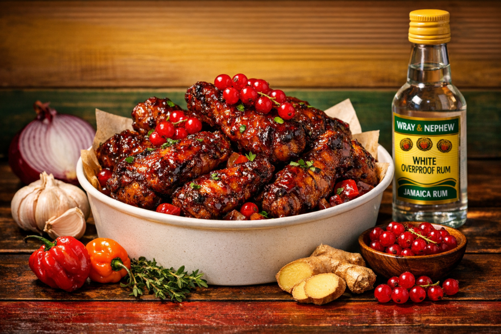 jamaican bbq jerk wings redcurrant glaze frozen 5 pieces uk delivery