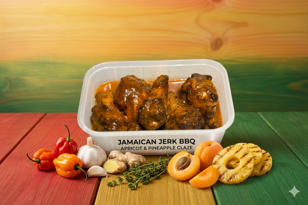 jamaican bbq jerk wings pineapple apricot glaze frozen uk delivery